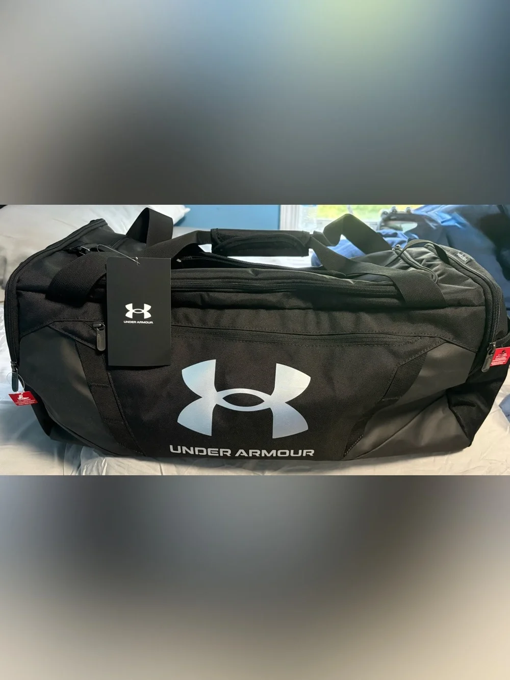 Under Armour Black Men's Duffel Bag with White Logo